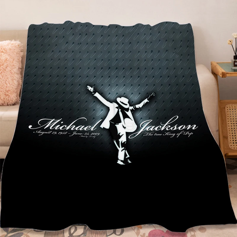 

Fleece Blanket A-Michael Jacksons Sofa Winter Warm Blankets Microfiber Bedding Fluffy Soft Blankets Knee Bed Camping Nap Blanket