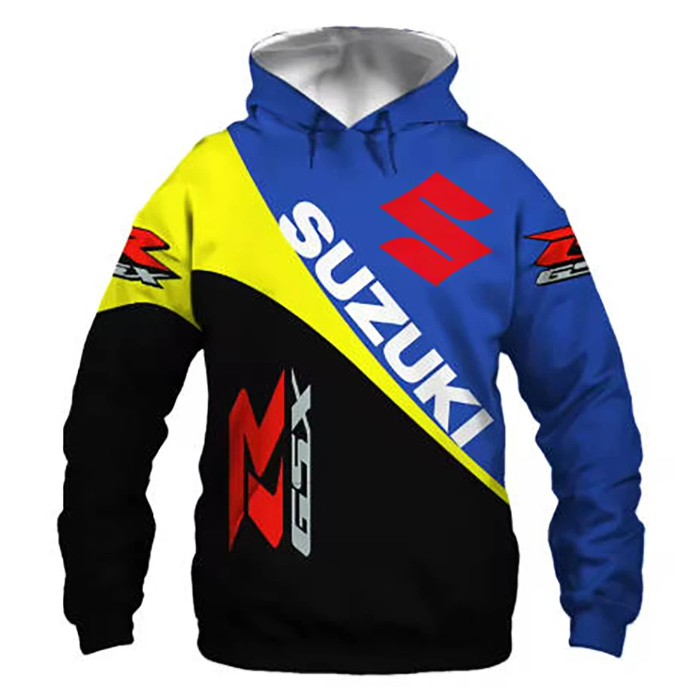 Sudadera con capucha Suzuki para hombre, sudadera con capucha de escalador de rock, sudadera con estampado con gráfico 3d de moda para motocicleta pesada, ropa para hombre
