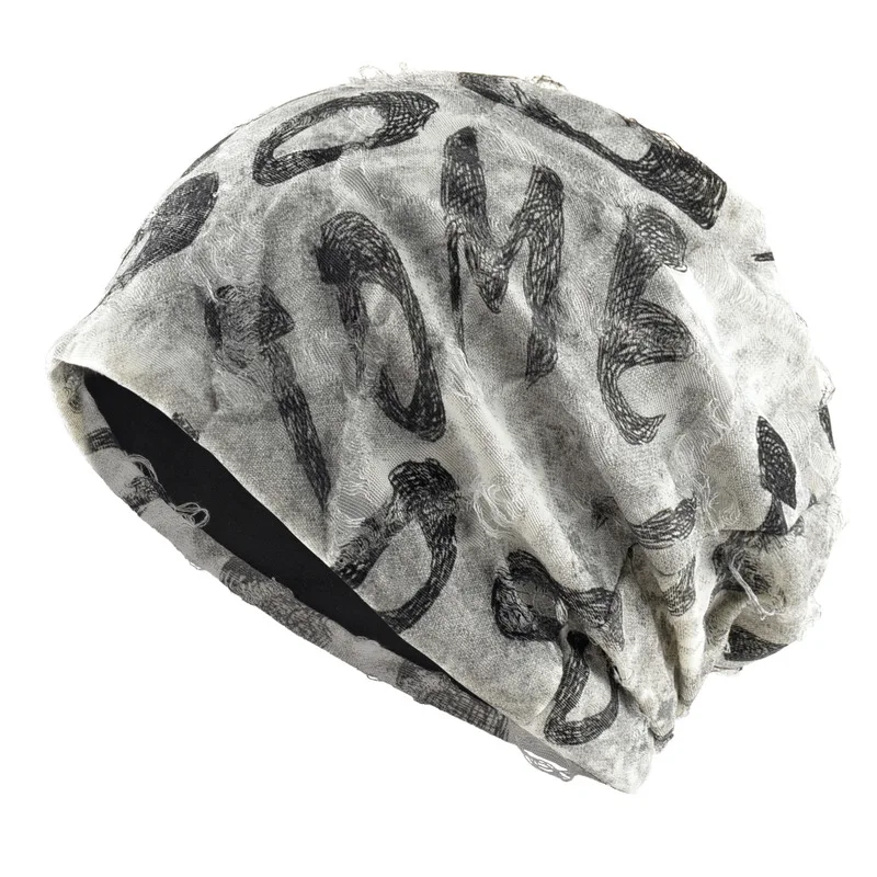 Light-colored slouchy hat, spring and autumn hat for women, thin beanie hat, versatile and face-slimming, pullover hat for men