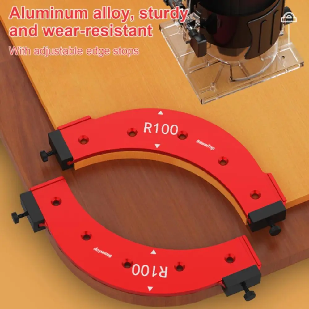 

Aluminium Alloy Round Corner Radius Templates R100 R150 R200 R250 R300 Precision Corner Routing Guide Reusable