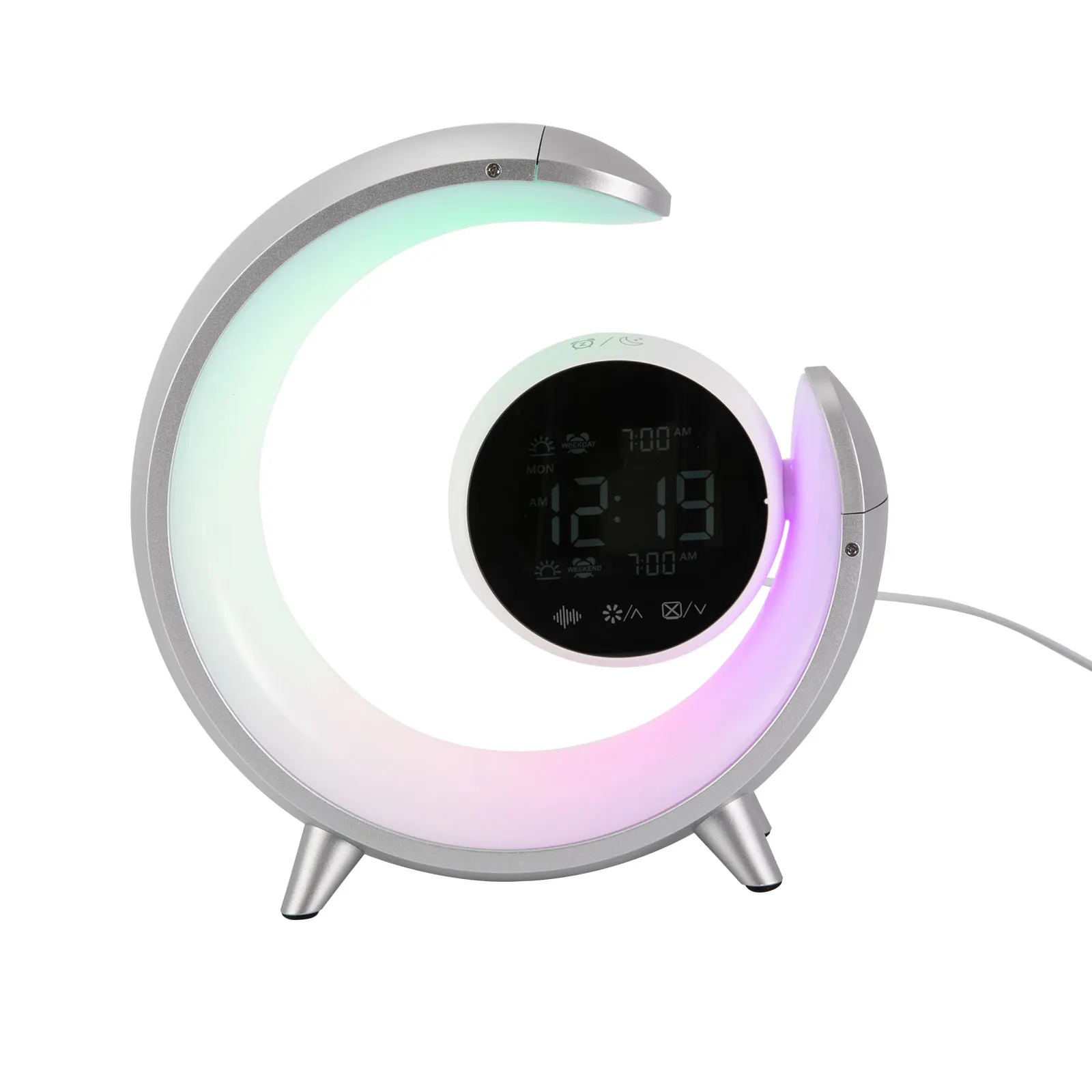 

Интеллектуальная настольная лампа, ночник, светильник для дома, офиса, кабинета, прикроватный светильник, 3 режима цвета, 7 мелодий