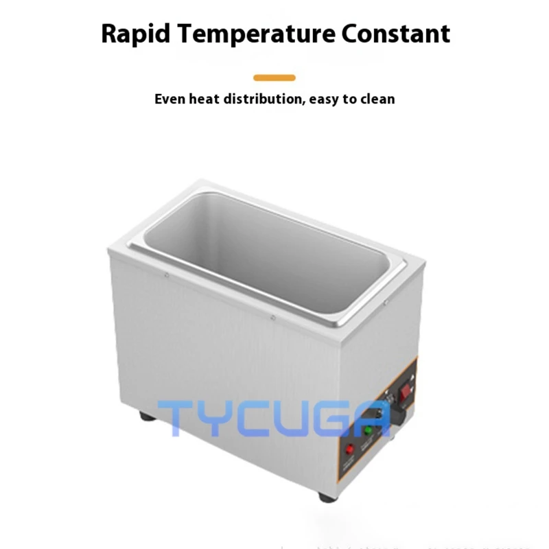 Macchina per sciogliere il cioccolato commerciale 1/2 Griglia per il bagno d'acqua Riscaldamento 800W Controllo costante della temperatura per salsa al caramello al burro