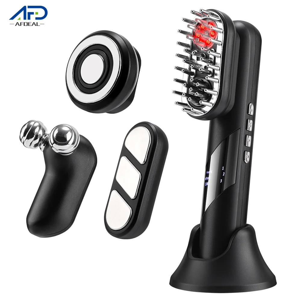 

4 In 1 Electric Massage Comb EMS Scalp Massage Red Light Massager Machine Hair Grwoth Care Loss Hair Comb Full Body Massager