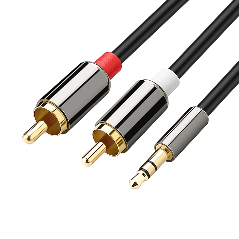 

Aux RCA Cable 3.5mm Jack Cord to 2RCA Adapter Cable Bidirectional Extension Cord for Headphone Speaker PC Amplifier Phone