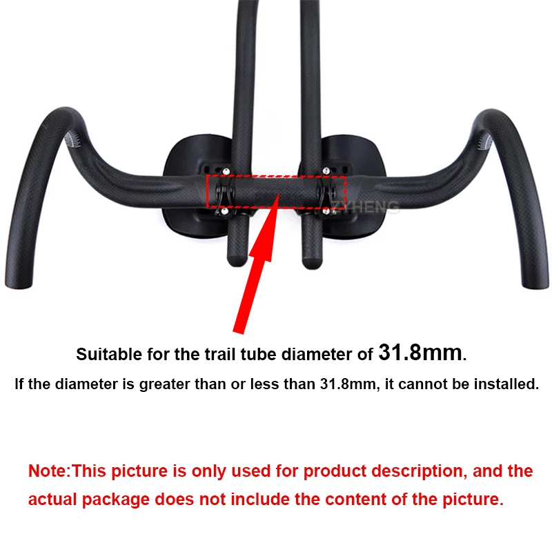 Bike TT Handlebar Bike Remain Guidon bar TT Carbon Fiber UD Matte Bicycle Extended TT Rest Handle For Tube Diameter 31.8mm