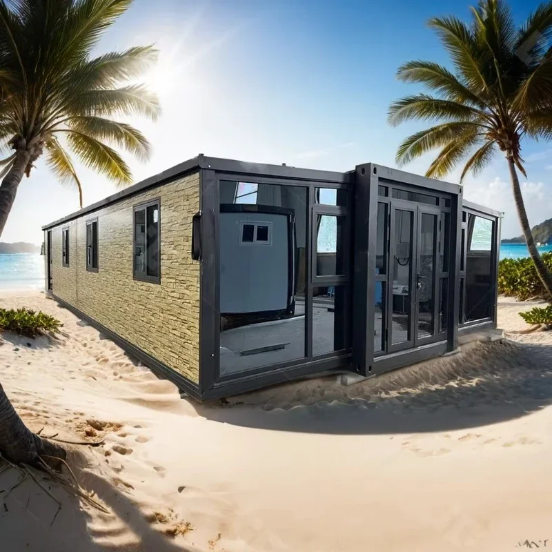 High Quality Steel Frame Container House And Sandwich Panel Mobile Home 20ft 40ft 2 3 Bedrooms Fire Retardant Hot Sale