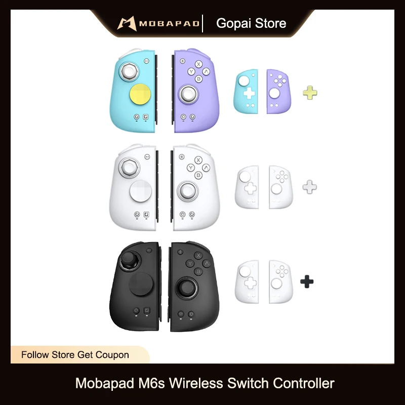 MOBAPAD M6s Gemini Bluetooth Wireless Game Controller with Sensing Joystick Gamepad for Nintendo Switch / Switch OLED