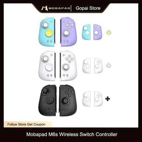 MOBAPAD M6s Gemini controlador de juego inalámbrico Bluetooth con Joystick de detección Gamepad para Nintendo Switch/Switch OLED