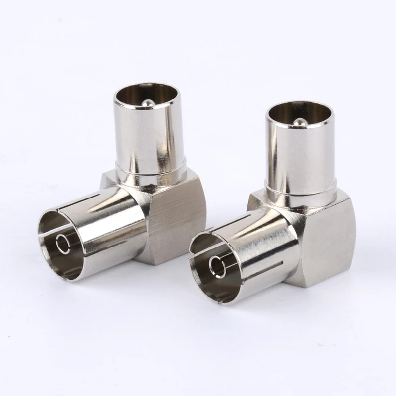 1 Stück TV-Stecker TV-Stecker auf TV-Buchse PAL Rechtwinklig 90 Grad Adapter für Antenne Satellitenfernsehen DVR – Detail 4