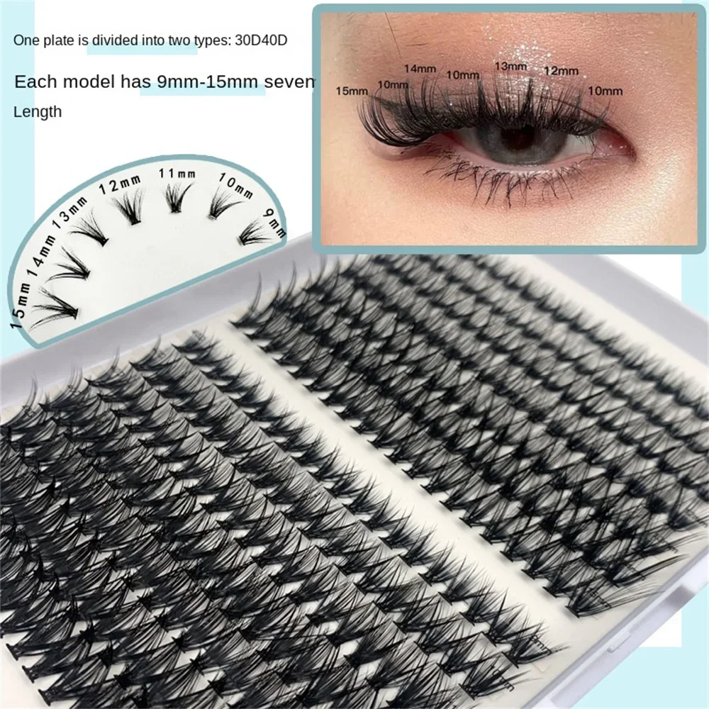 280 Pcs Individual Lashes Mixed Lash Clusters 14 Rows that Look Like Eyelash DIY Lash Extension Self Application At Home