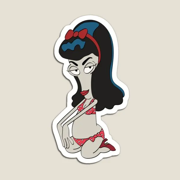 American Dad Roger Roslyn Tattoo  Magnet Refrigerator Baby Children Toy Holder Decor Stickers Cute  Kids for Fridge Organizer