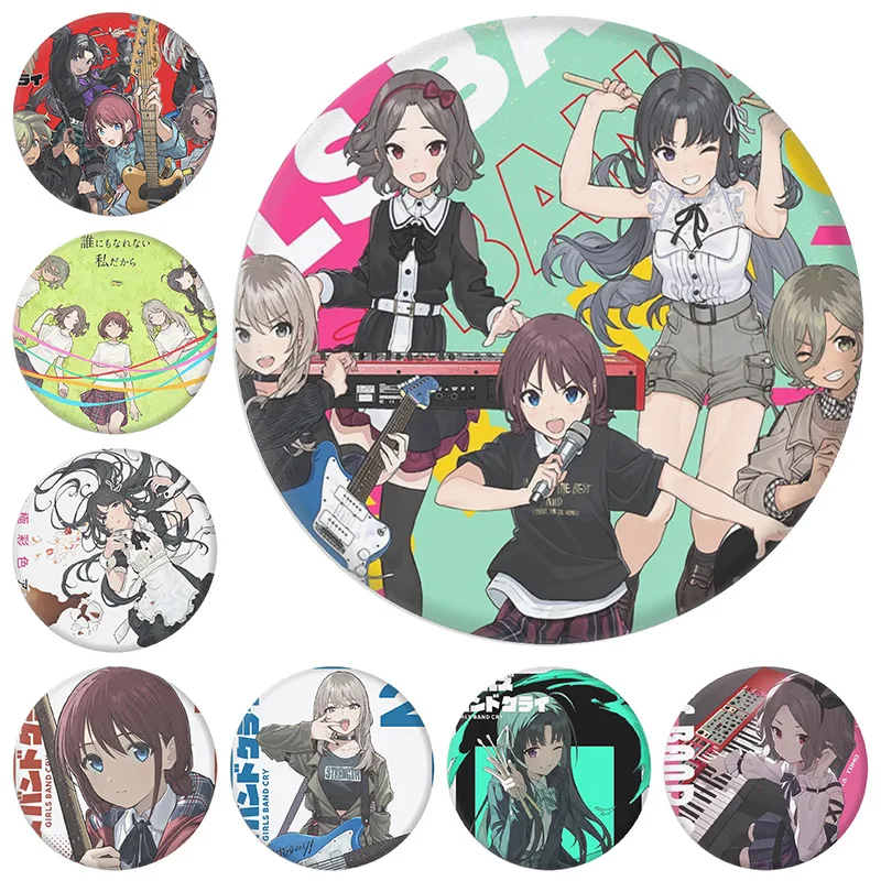 

Металлический значок группы Girls Cry Anime, значок Rupa, фигурка Нины, булавки, брошь на пуговицах Momoka, сумка для косплея Subaru, аксессуар Tomo Toys