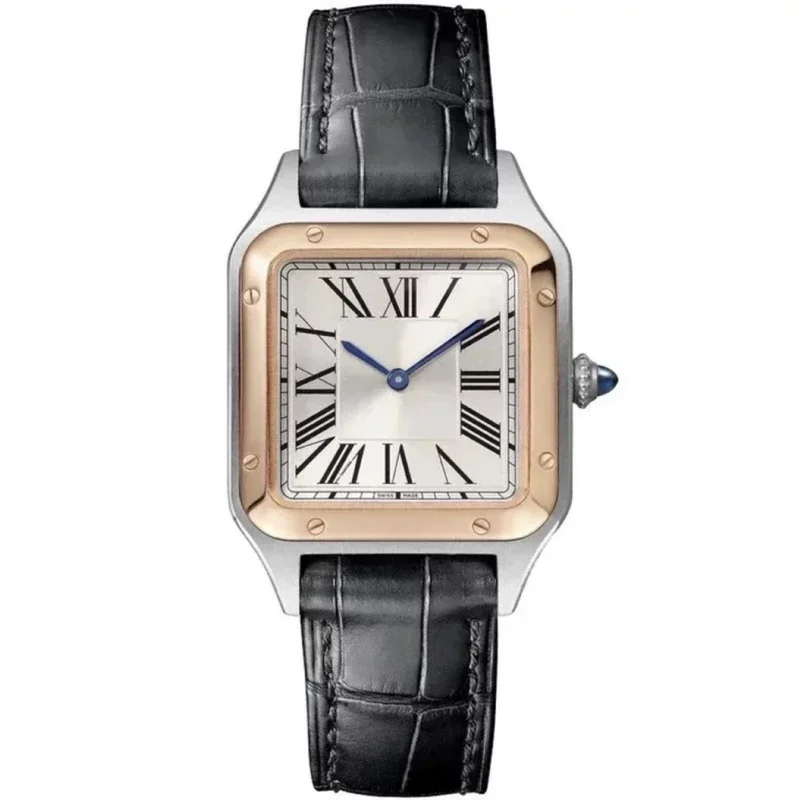 Dumont Ultra-thin Square Couple Men's and Women's Watches Waterproof Quartz Leather Watches