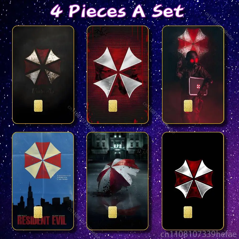 

R-resident E-evil Umbrella Us Sticker Skin For Credit Bank Campus Bus Card Cover Self-adhesive Decoration