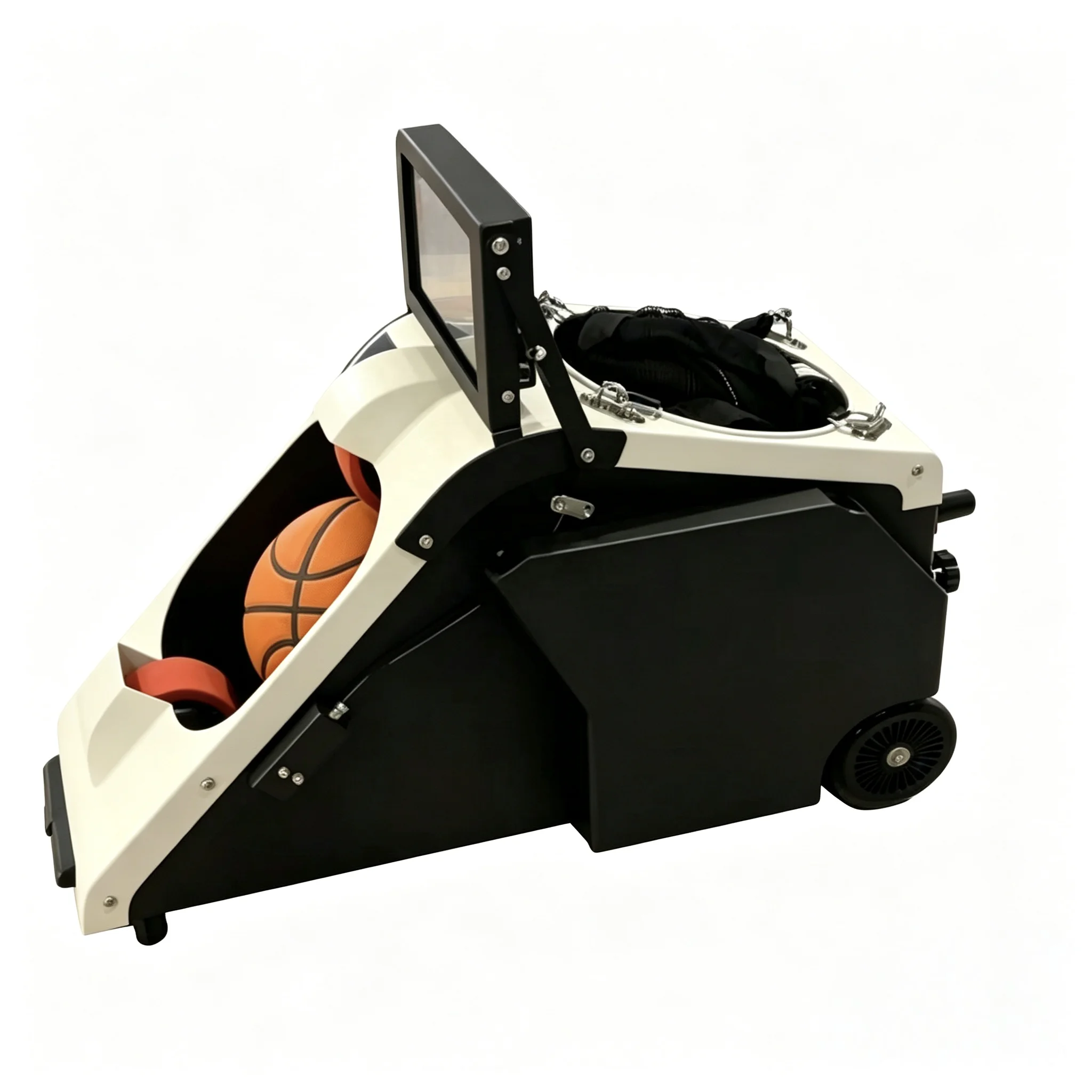 Portable Basketball Backboard Shooting Machine Metal ABS Material Flexible Auto Touch Screen Shooting Training Equipment