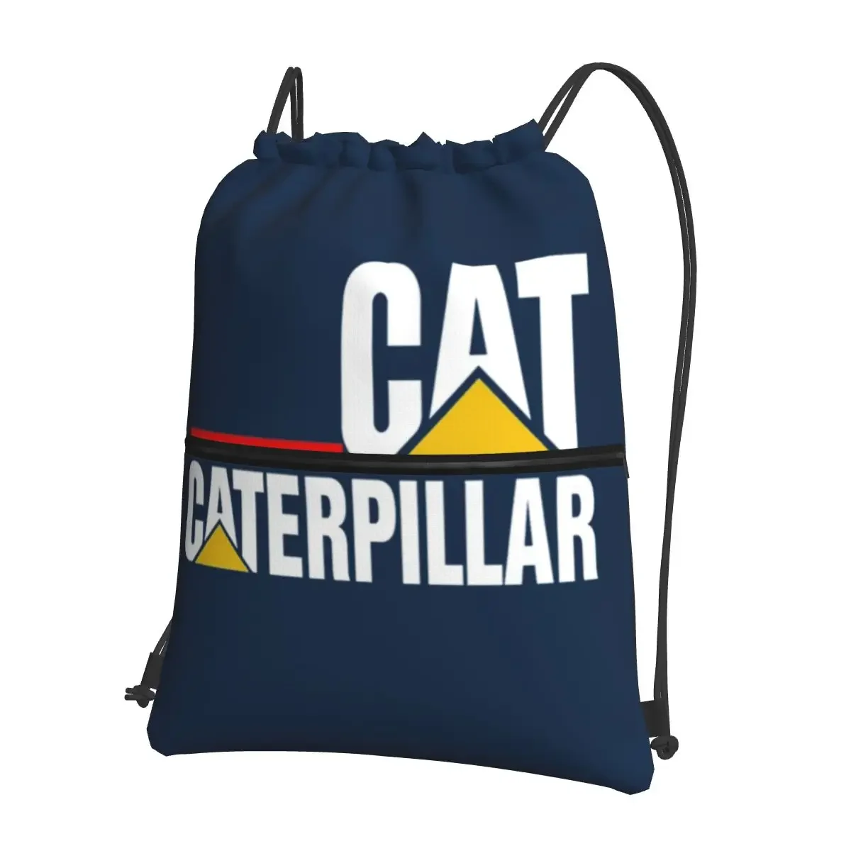 

Cat-caterpillar Logo Portable Backpacks Drawstring Bag Fashion Drawstring Bundle Pocket Storage Bags For Travel Sport Man Woman