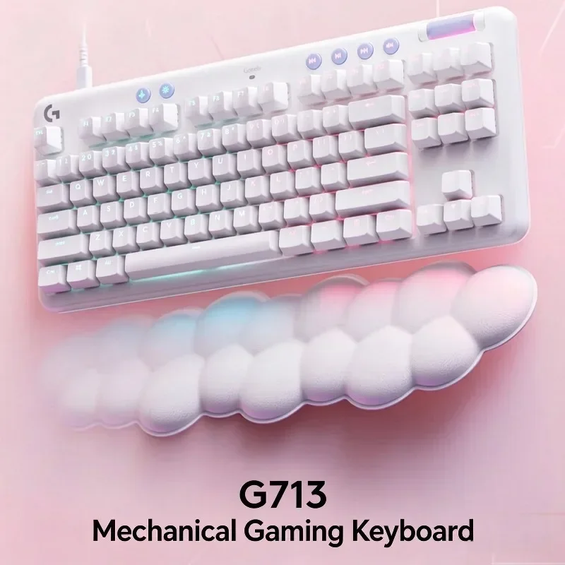 Brand New Open Box Logitech G713 Wired Mechanical Keyboard With LIGHTSYNC RGB Lighting Brown Switches Palm Rest For Gaming