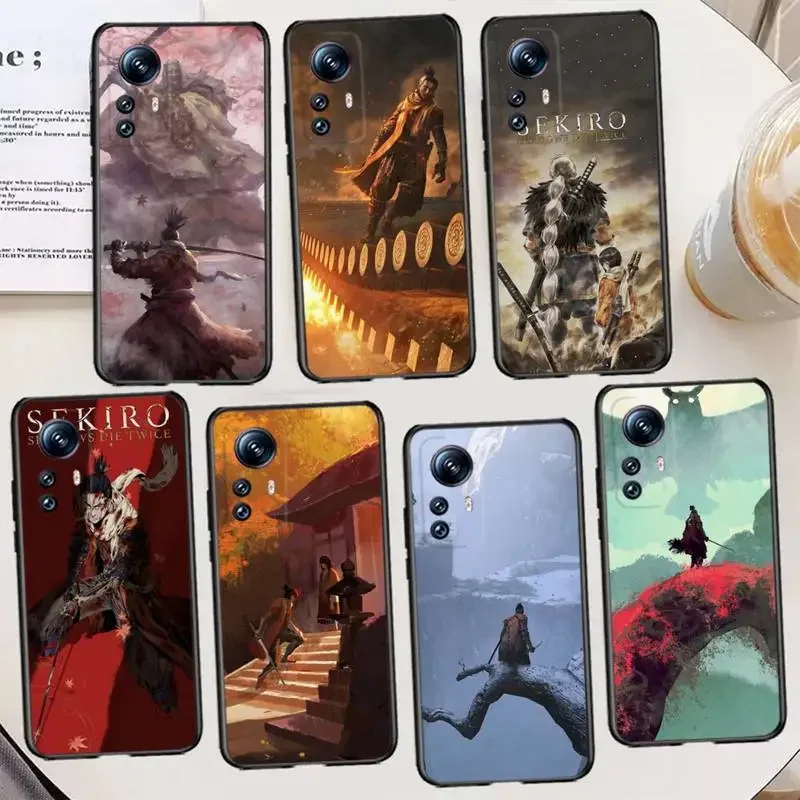 S-Sekiro Shadows Die Twice Phone Case For XIAOMI 12SUltra 12S 11x max3 note10 lite 10 9T pro pocoX3 M3 Silicone Cover Soft black