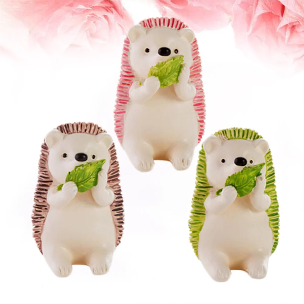 3pcs Creative Toothbrush Holders Multi-function Storage Racks Hedgehog Design Toothbrush Organizer (Leaf)