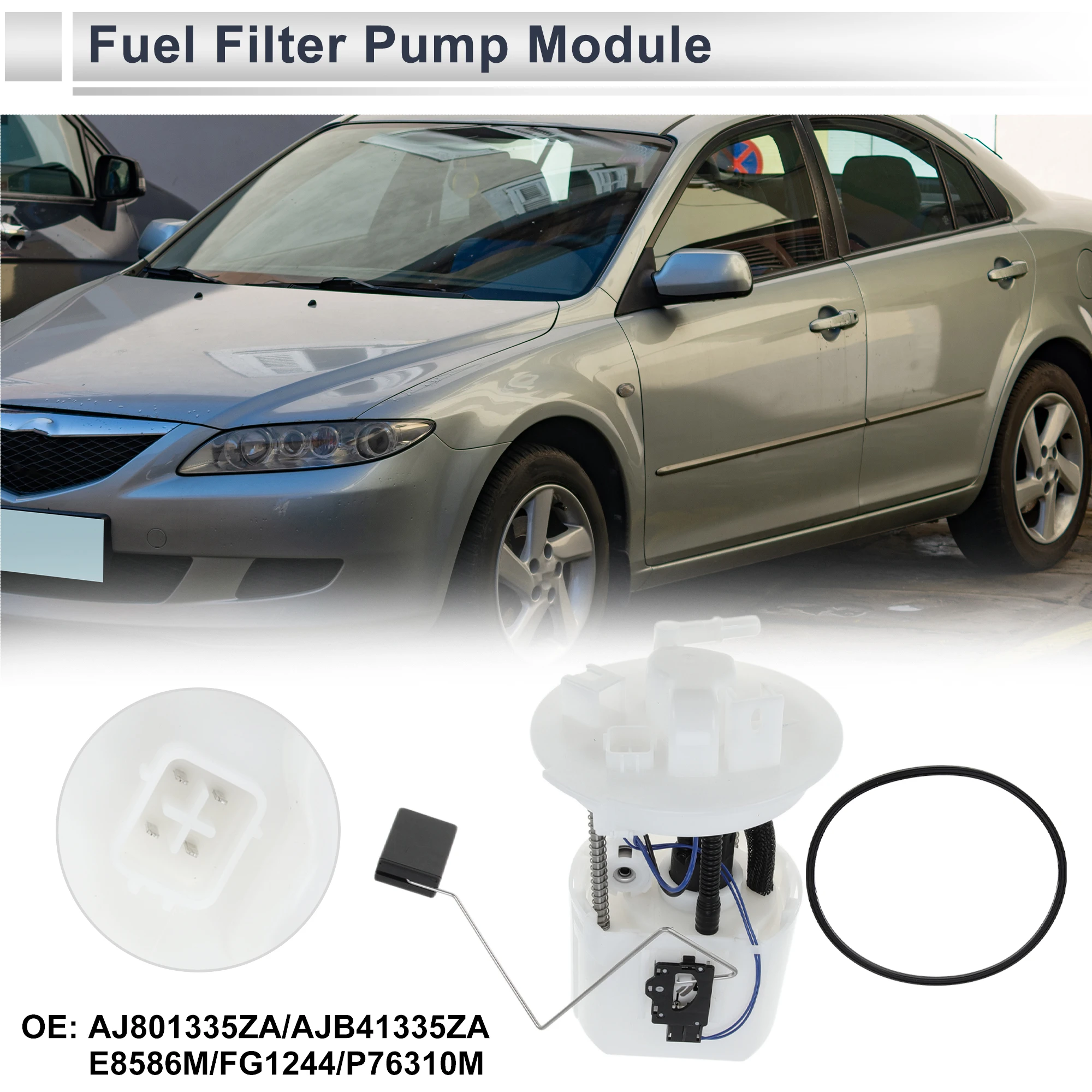 

X Autohaux Electric Fuel Pump Assembly for Mazda 6 2003 2004 2005 2006 2007 2008 V6 3.0L with Sending Unit No.AJ801335ZA