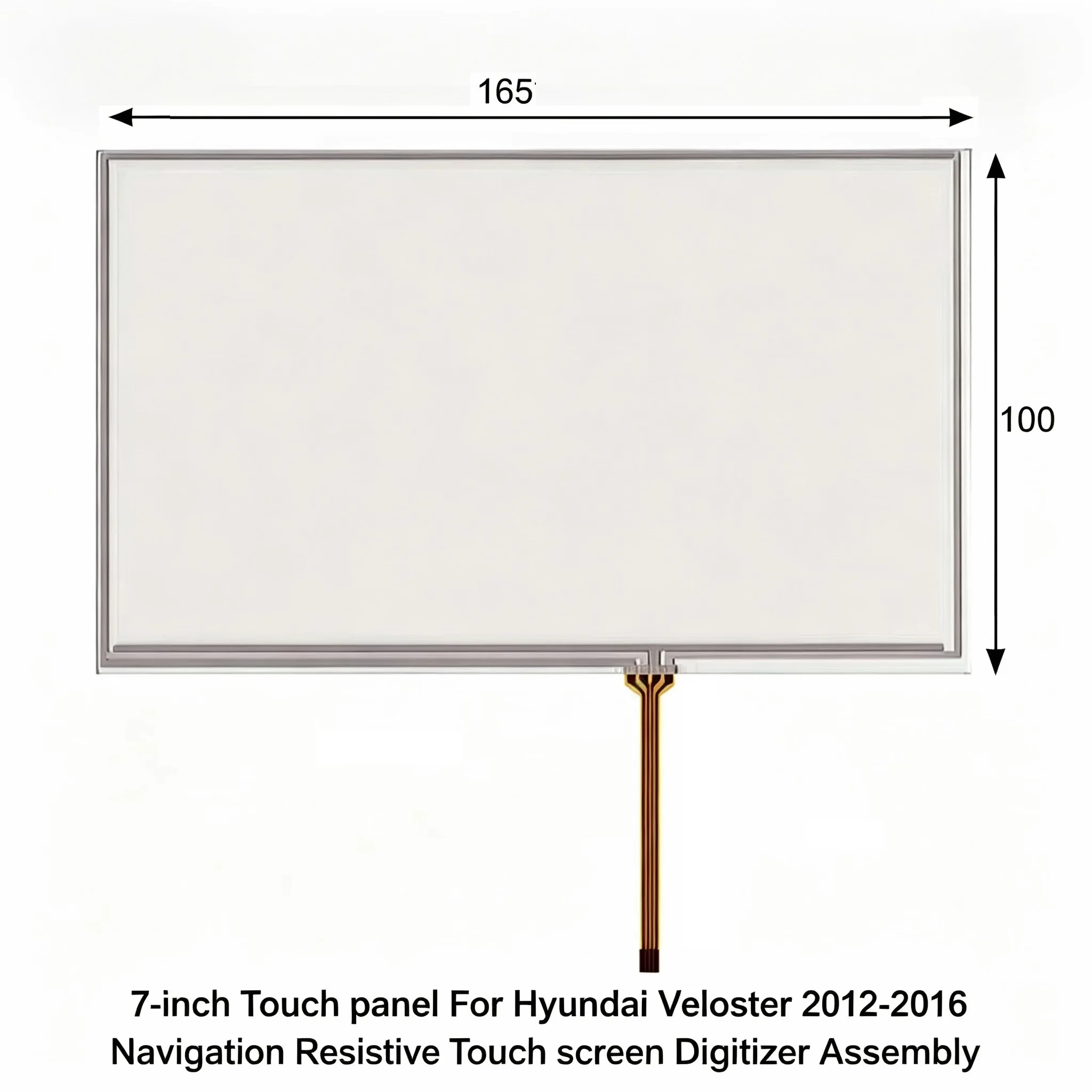 7 inch Touch panel For Hyundai Veloster 2012-2016 Navigation Resistive Touch screen Digitizer Assembly