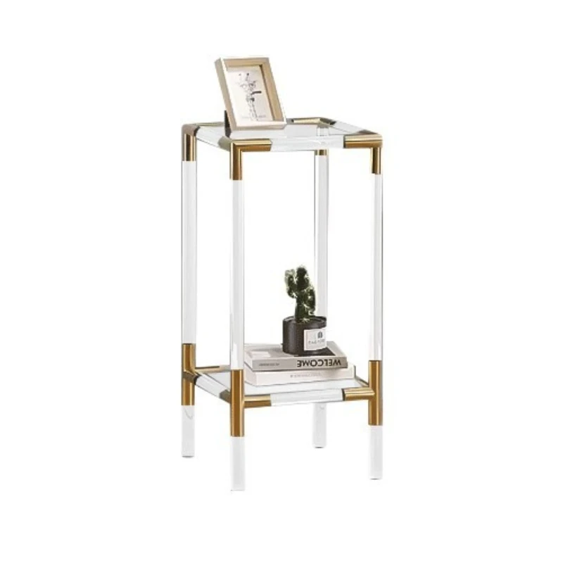 

Acrylic transparent flower stand light luxury high-end shelf living room floor-to-ceiling flower pot bracket statue display