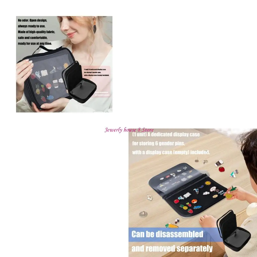 

Badge Storage Organizers 6 Pocket Pages Quick Access Design Waterproof Polyester Texture Perfect for Fast Retrieval