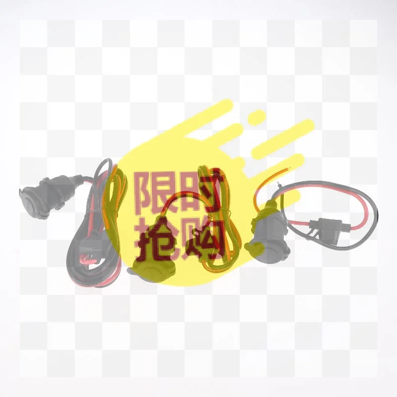 【CMO】1Pcs Car Electric Appliance Socket Car Cigarette Lighter Power Socket 12V-24V DC Female Extension Cord With 20A Fuse