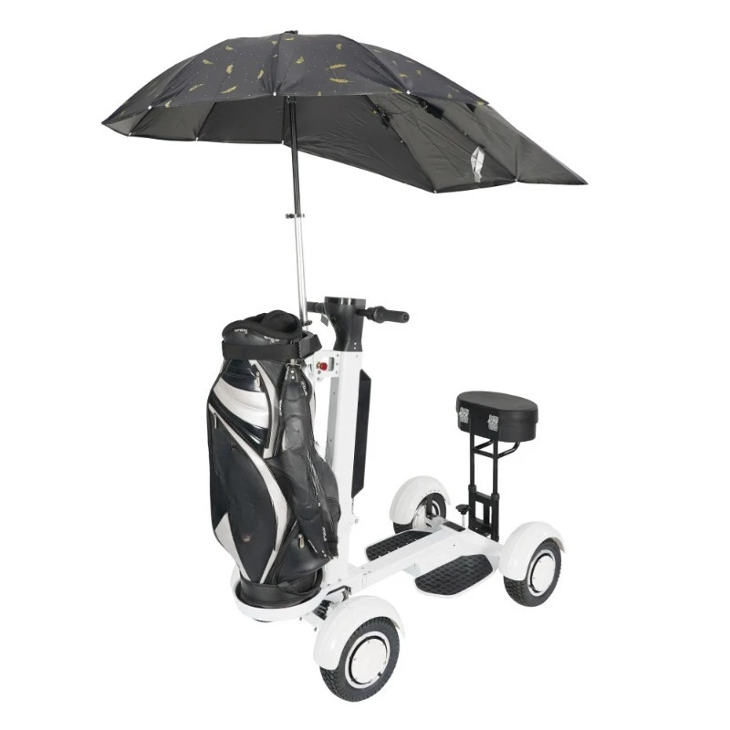 

Upgraded four-wheel dual wheel folding small mini golf cart for adults