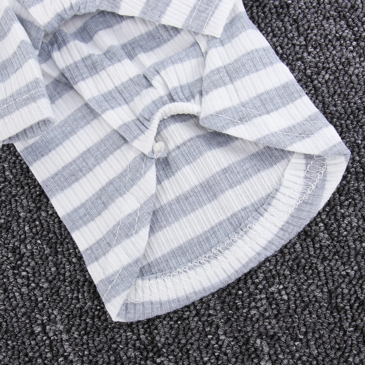 

Stripe Pattern Cotton Dog Clothes Grey White Xxl Elastic Comfortable Fashion Pet Costume Warm Clothes Dog Costume