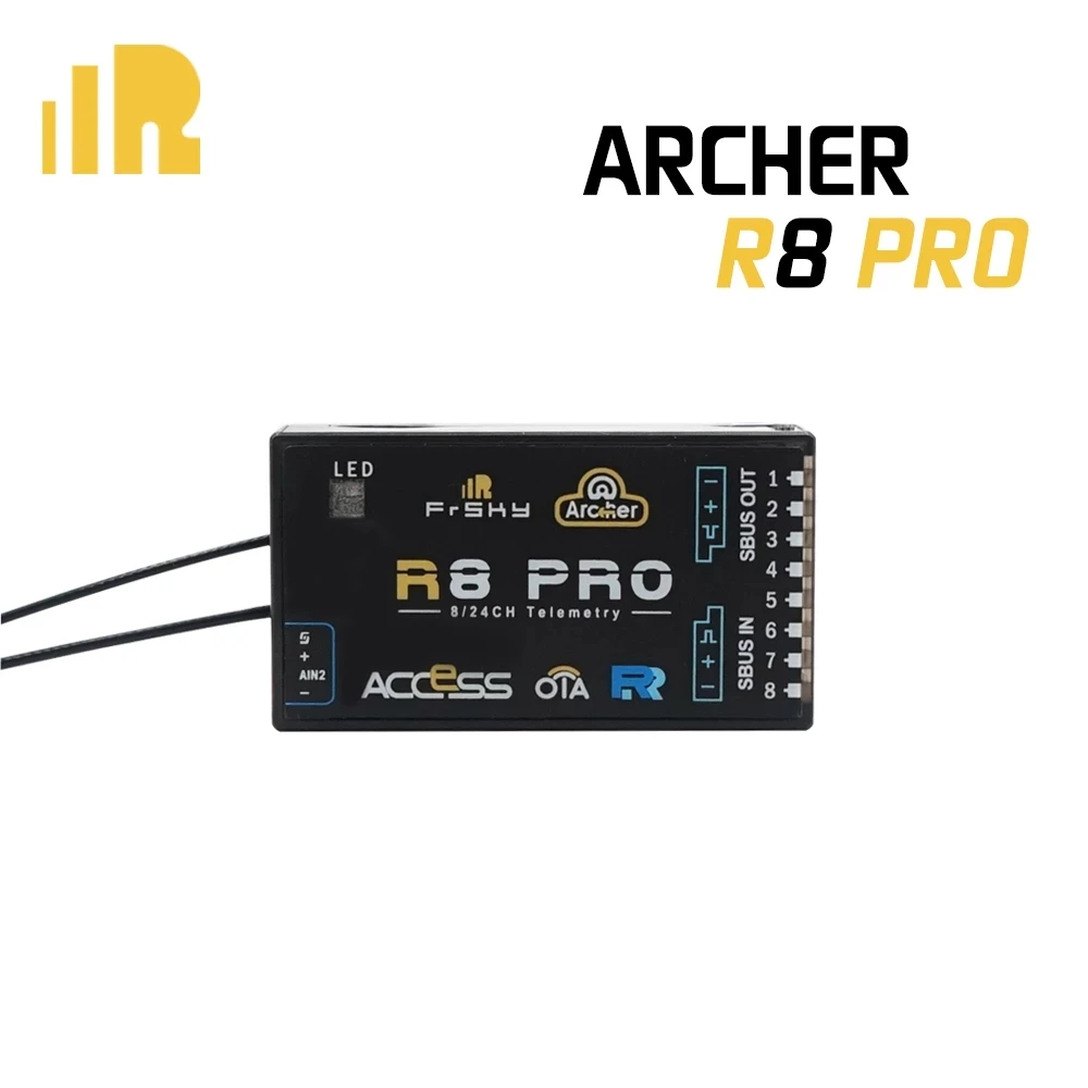 

FrSky ARCHER R8 Pro OTA 2.4GHz 8/24CH ACCESS S.Port/F.Port PWM SBUS Full Range Telemetry Receiver