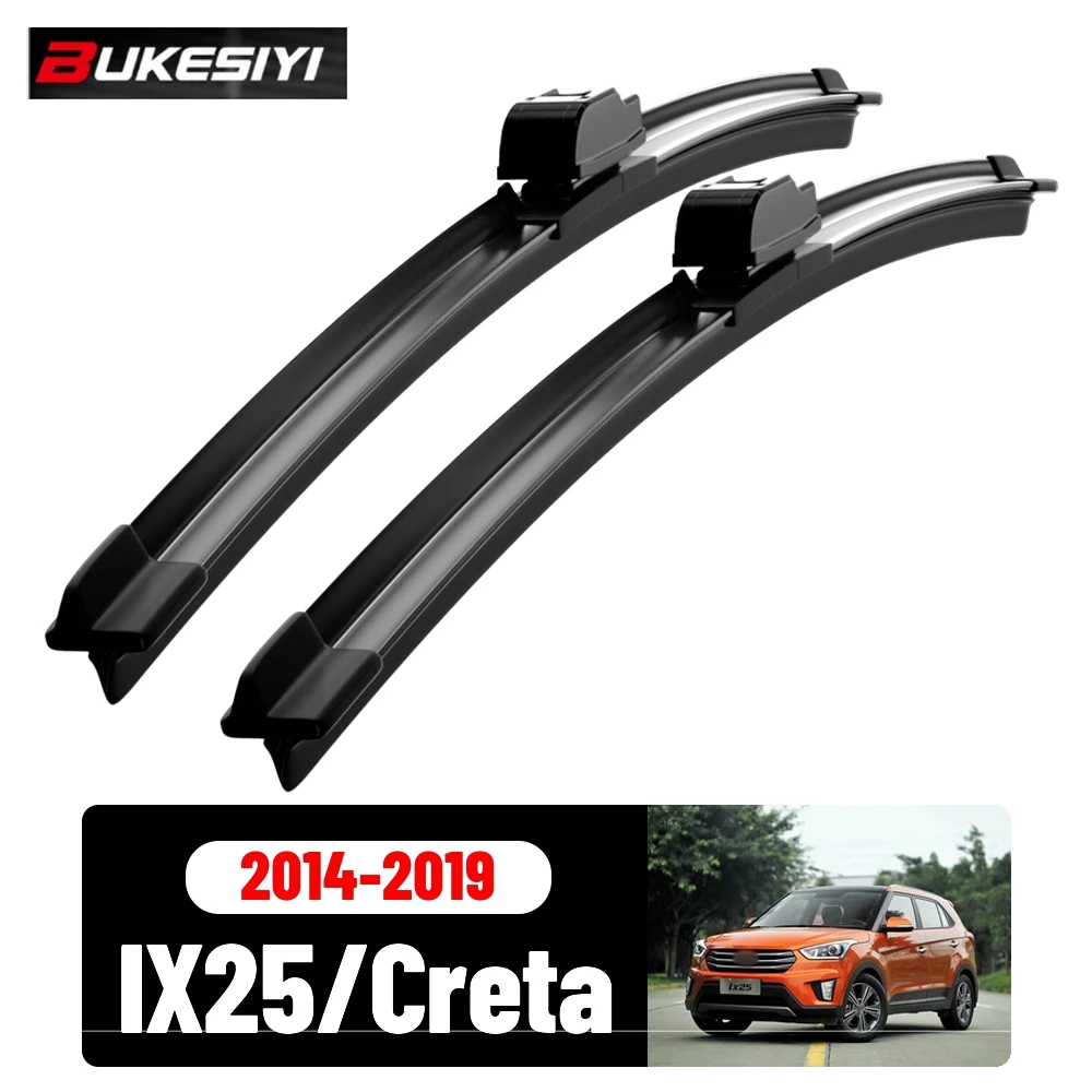 2PCS Front Wiper For Hyundai IX25 Creta MK1 2014-2019 Silent Durable High Quality Windshield Wiper Blades Accessories 2016 2017