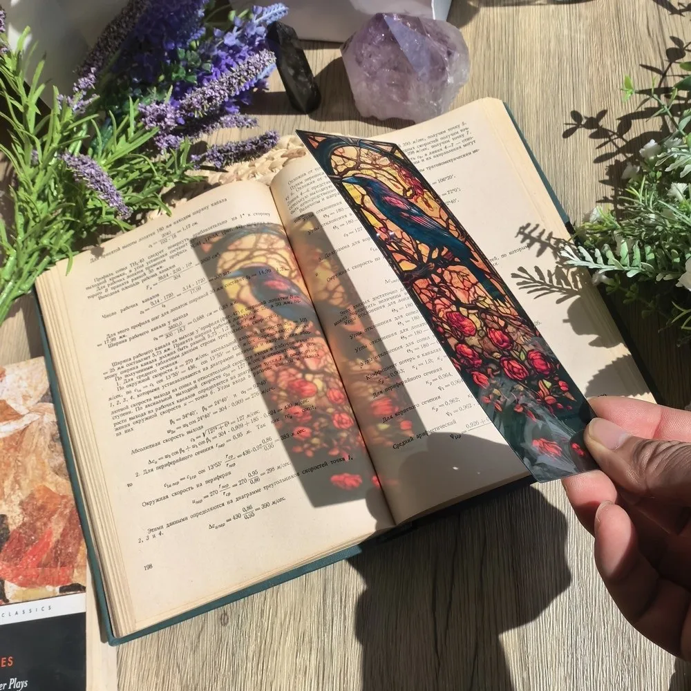 Translucent Stained Window Bookmark Light Flow Shadow Hand Account Decoration Sun Catcher Ornament Dreamy Pattern