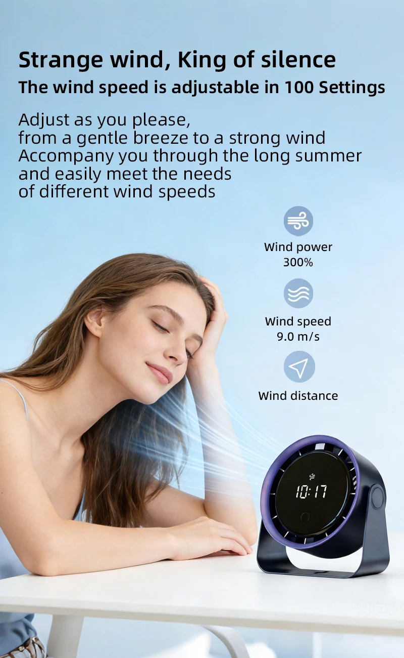 Cordless Wall Mount Fan USB Rechargeable 90° Tilt Quiet Desk Air Circulator Portable No Drill Fan for Home Office