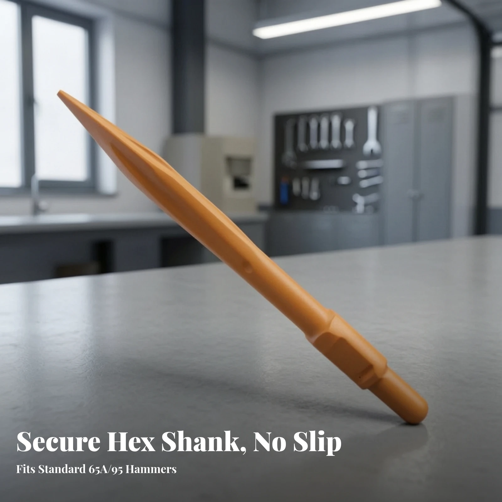 Pointed Digging Tool with Hex Shank Self-Grinding Electric Hammer Digging Tool Construction Tool Forged Industrial-Grade