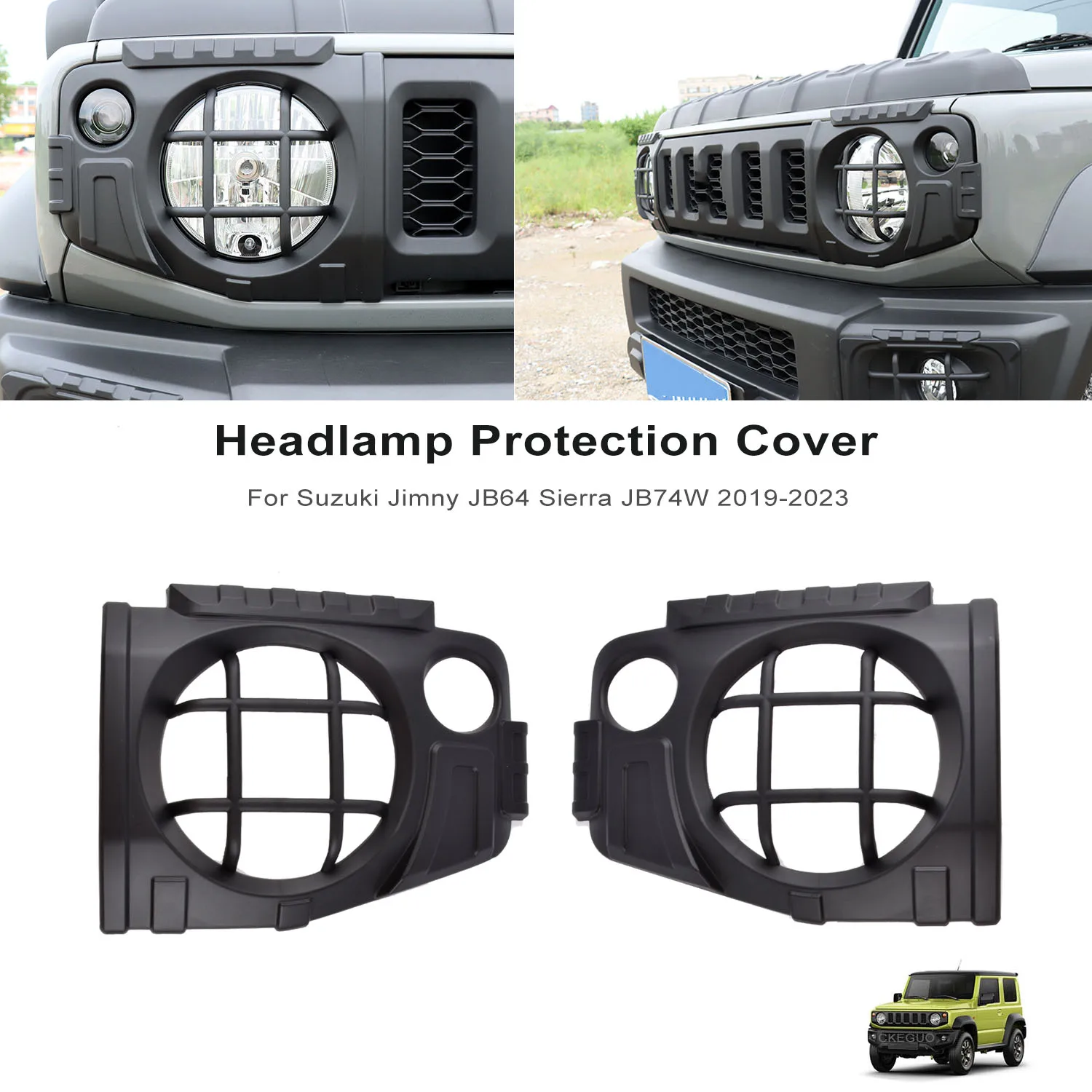 2Pcs Car Front Headlight Cover Accessories For Suzuki Jimny JB64 Sierra JB74W 2019-2023 Modified Headlight Protective Cover