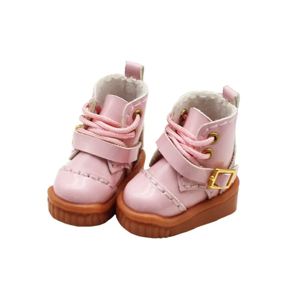 Schöne High-Top OB11 Puppenschuhe PU Leder Mini 1/12 Bjd Puppe Lederschuhe Casual GSC 1/12 Bjd Puppenstiefel Mittlere Blyth Puppe