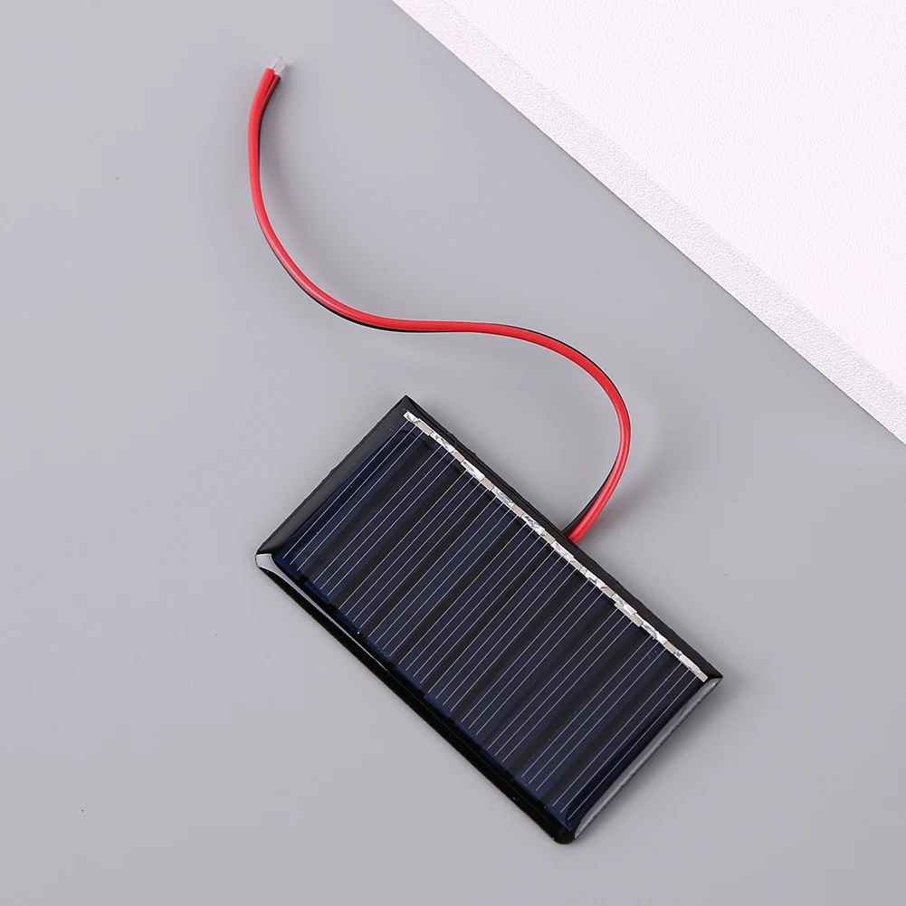 Power Bank Battery USB Powerbank Solar Panel 0.3W 5V Polysilicon Epoxy Panel Mini Solar System DIY Modules with Wire