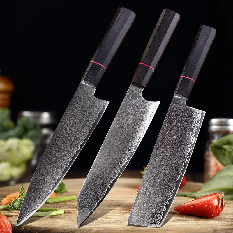 

Meat Slicing Knife Professional Kitchen Chef Cleaver Wood Handle Japanese Damascus Steel Knife Fruit Fish Butcher Boning Knife