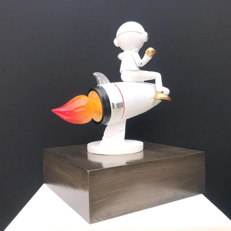 Astronaut missile rocket decoration design ornament