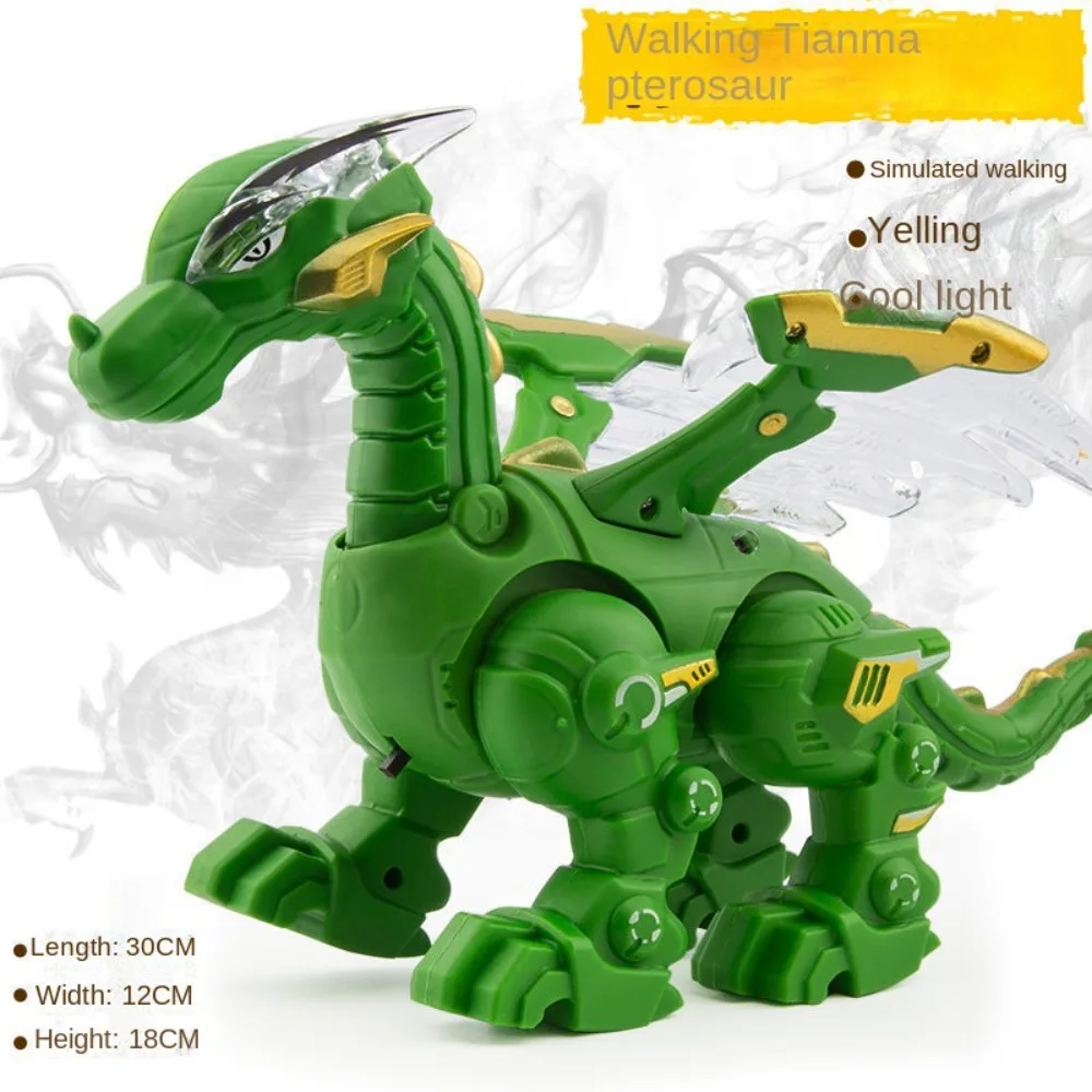 Animal Model Electric Dinosaur Spray Toy Interactive Mechanical Spray Dragon Kids Toys Cool Light Electric