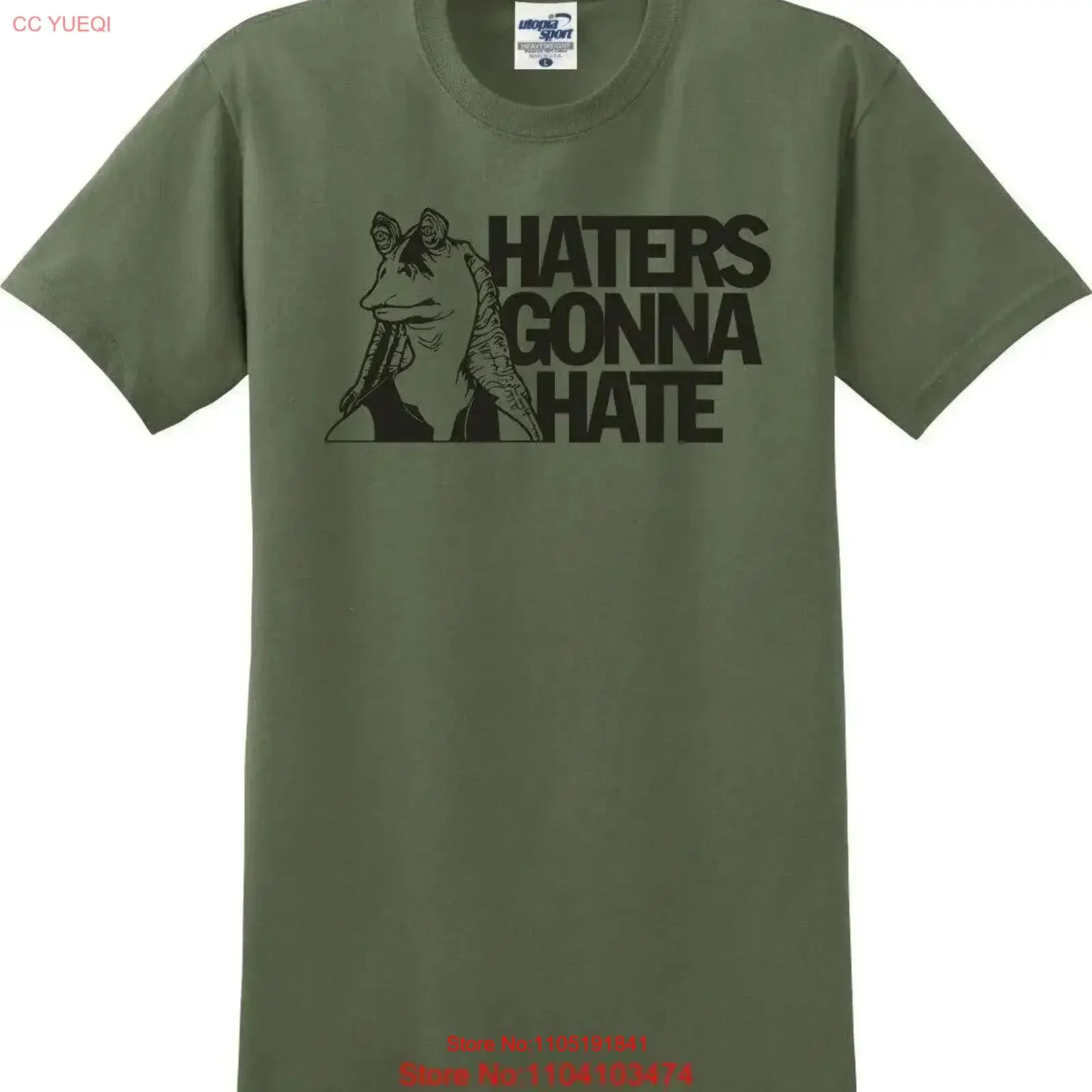 Jar Binks Haters Gonna Hate Funny T Shirt S 5X vintage Washed Unisex Stretched designer clothes Stylish homme graphic Soft