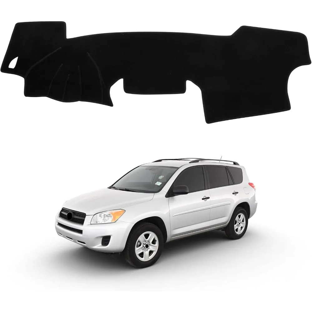 CNZKO Suede Dashboard Cover for Toyota Rav4 2007 2008 2009 2010 2011 2012 Car Interior Dashboard Cover Mat Dashmat  Glare