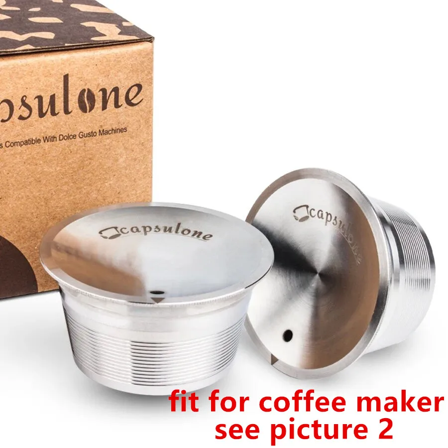 Capsulone/STAINLESS STEEL Metal capsule Compatible for dolce gusto Machine  Refillable Reusable capsule