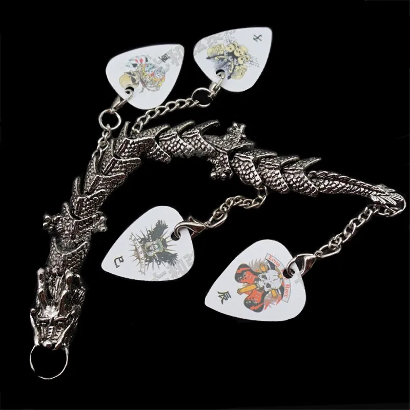 Dünne ca. 0,5mm Edelstahl Akustik- und Elektrogitarren-Plektren, Tausendfüßler-Form, Musikinstrument-Zubehör im Großhandel – Detail 5
