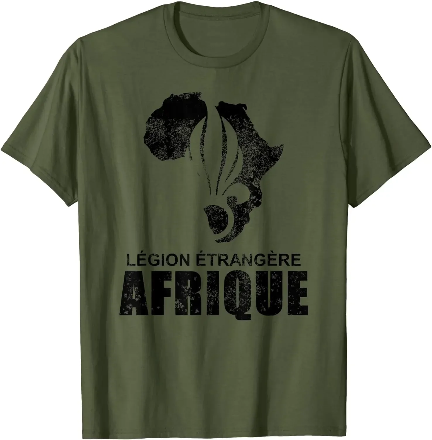 French Foreign Legion Man T Shirt - Legion Etrangere Afrique Shirts Short Casual 100% Cotton Men Clothing