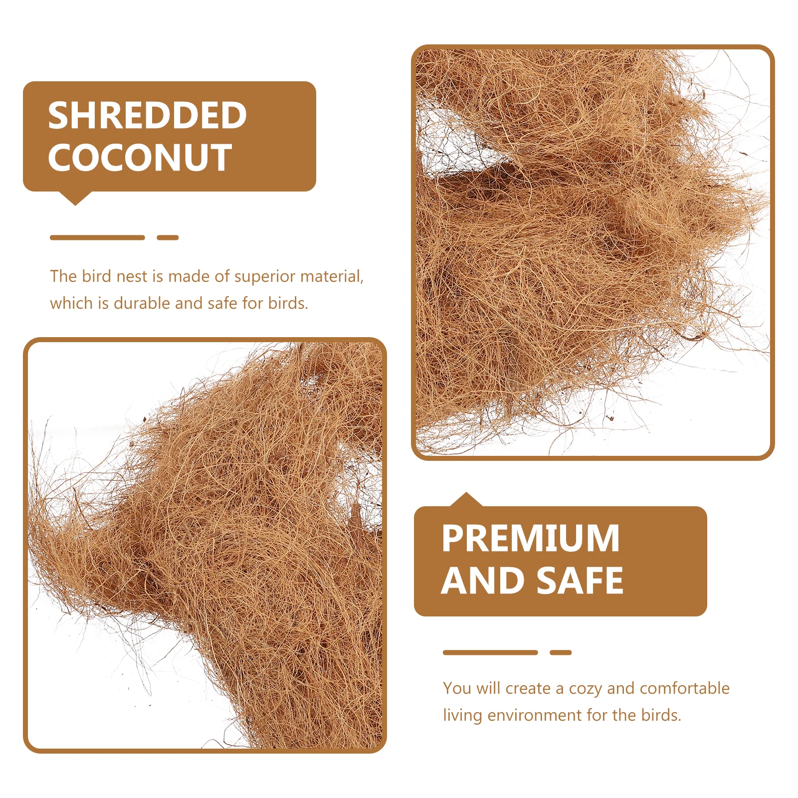 

1 Bag Natural Bird Nesting Materials Eco Friendly Nest Supplies for Parakeets Hummingbirds Wild Birds DIY Nesting Bedding