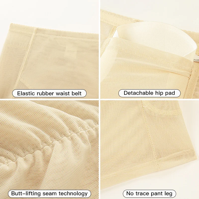 الصيف المرأة بعقب محسن ملابس داخلية اللباس الداخلي 4 منصات الورك و بعقب رافع البطن تحكم سراويل شبكة النسيج التخسيس الجسم ملخصات #5