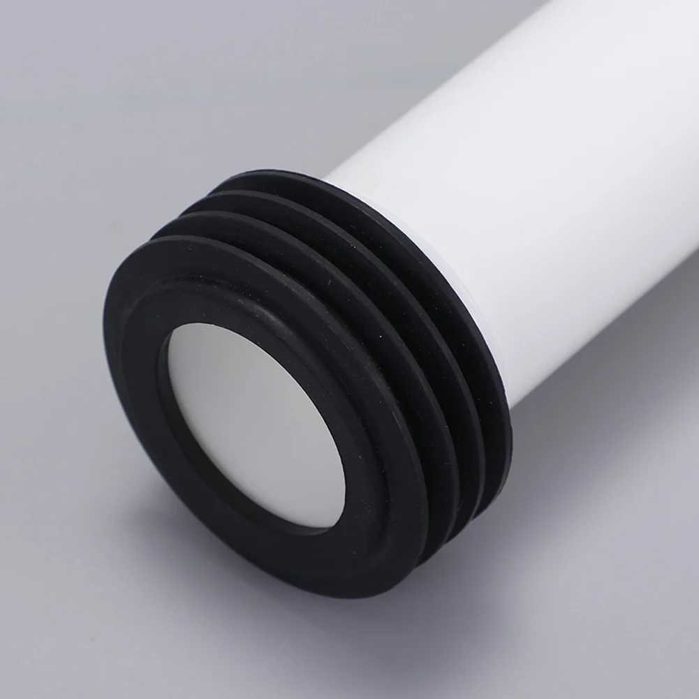 

30cm PP Concealed Cistern Flush Pipe Extension, White Straight Lengthened Flushing Tube, Toilet Plumbing Bidet Accessory