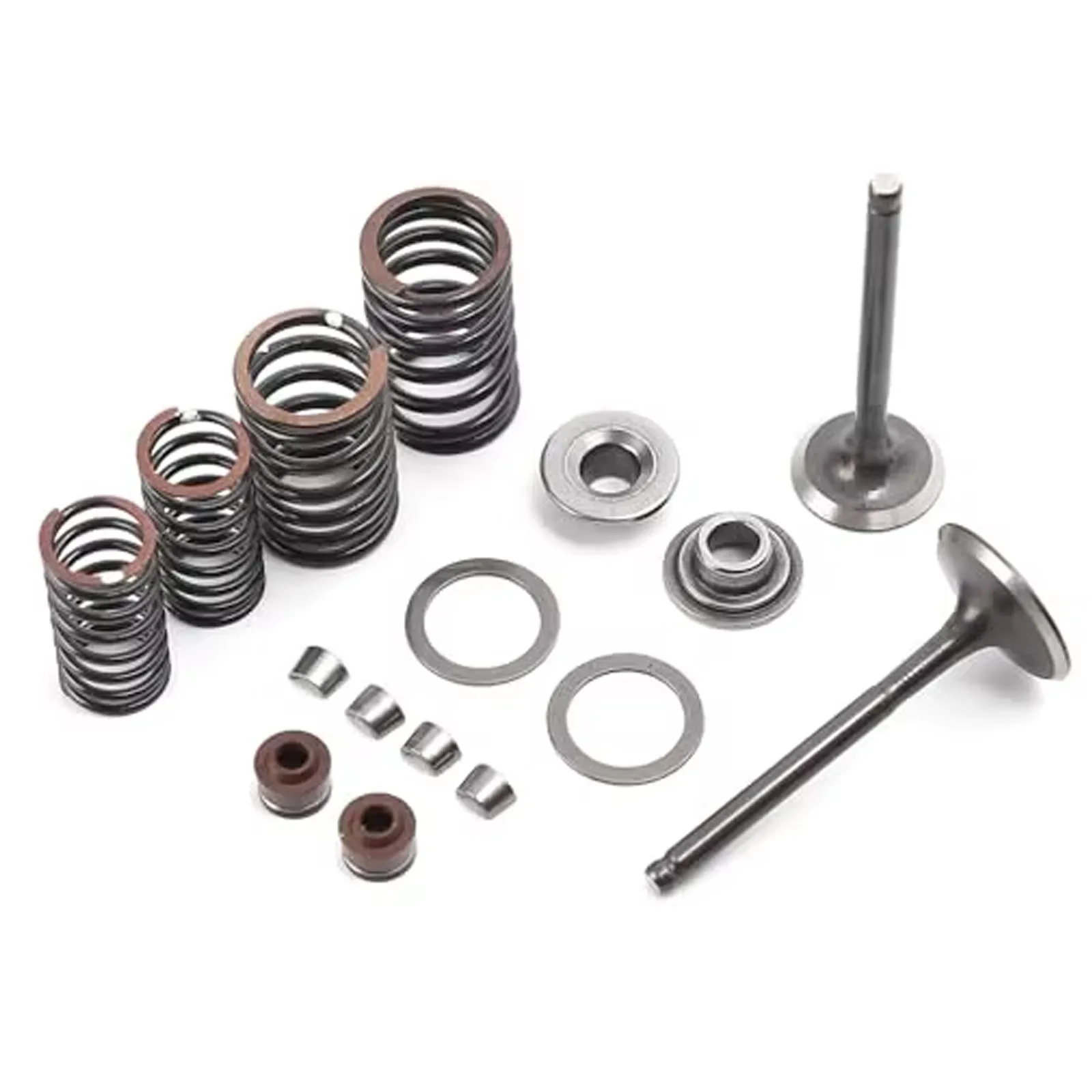 

GY6 Intake Valve and Exhaust Valve Assembly Kit in Alloy Steel Material,Compatible with Chinese GY6 4-Stroke 150cc 152QMI 157QMJ